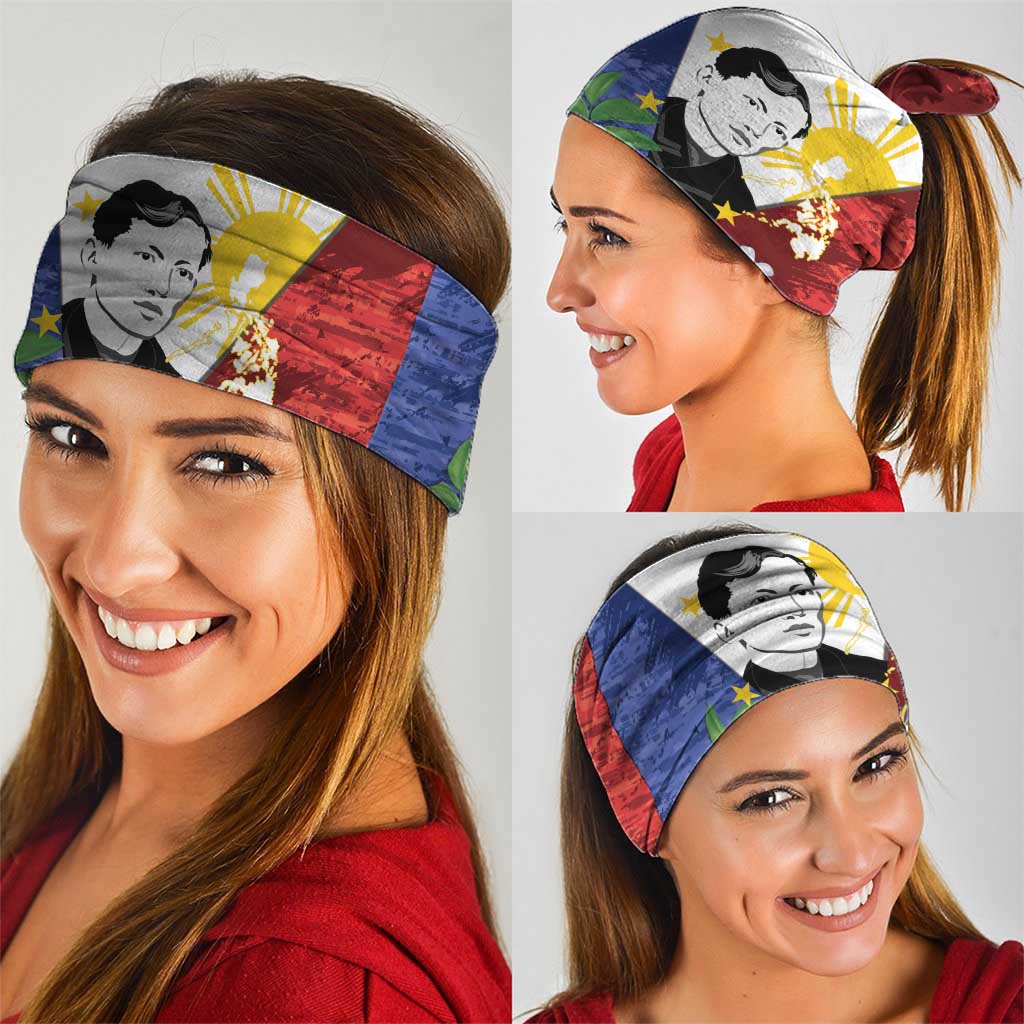 Philippines Rizal Day Neck Gaiter Filipino Sampaguita Grunge Style - Polynesian Pride