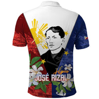 Philippines Rizal Day Polo Shirt Filipino Sampaguita Grunge Style - Polynesian Pride