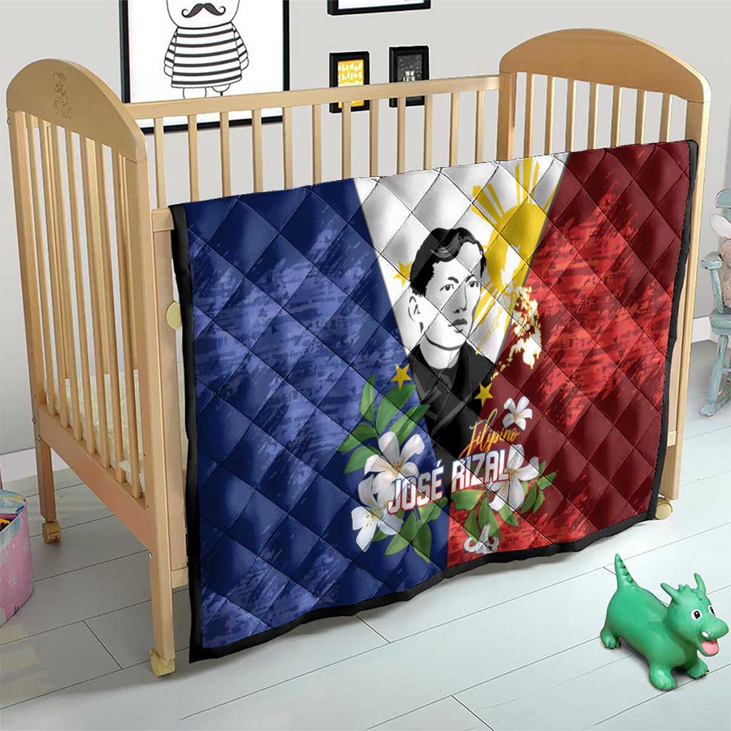 Philippines Rizal Day Quilt Filipino Sampaguita Grunge Style - Polynesian Pride