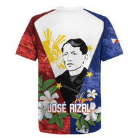 Philippines Rizal Day Rugby Jersey Filipino Sampaguita Grunge Style LT14 - Polynesian Pride