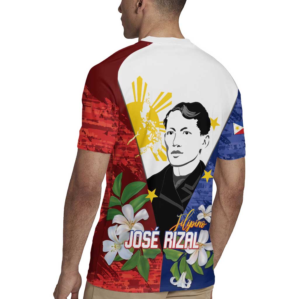 Philippines Rizal Day Rugby Jersey Filipino Sampaguita Grunge Style LT14 - Polynesian Pride