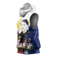 Philippines Rizal Day Sleeveless Hoodie Filipino Sampaguita Grunge Style - Polynesian Pride