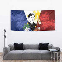 Philippines Rizal Day Tapestry Filipino Sampaguita Grunge Style - Polynesian Pride