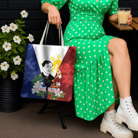 Philippines Rizal Day Tote Bag Filipino Sampaguita Grunge Style - Polynesian Pride