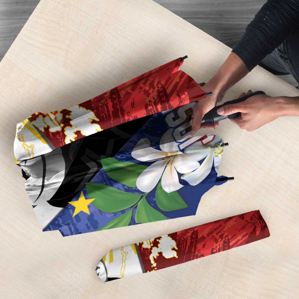 Philippines Rizal Day Umbrella Filipino Sampaguita Grunge Style - Polynesian Pride