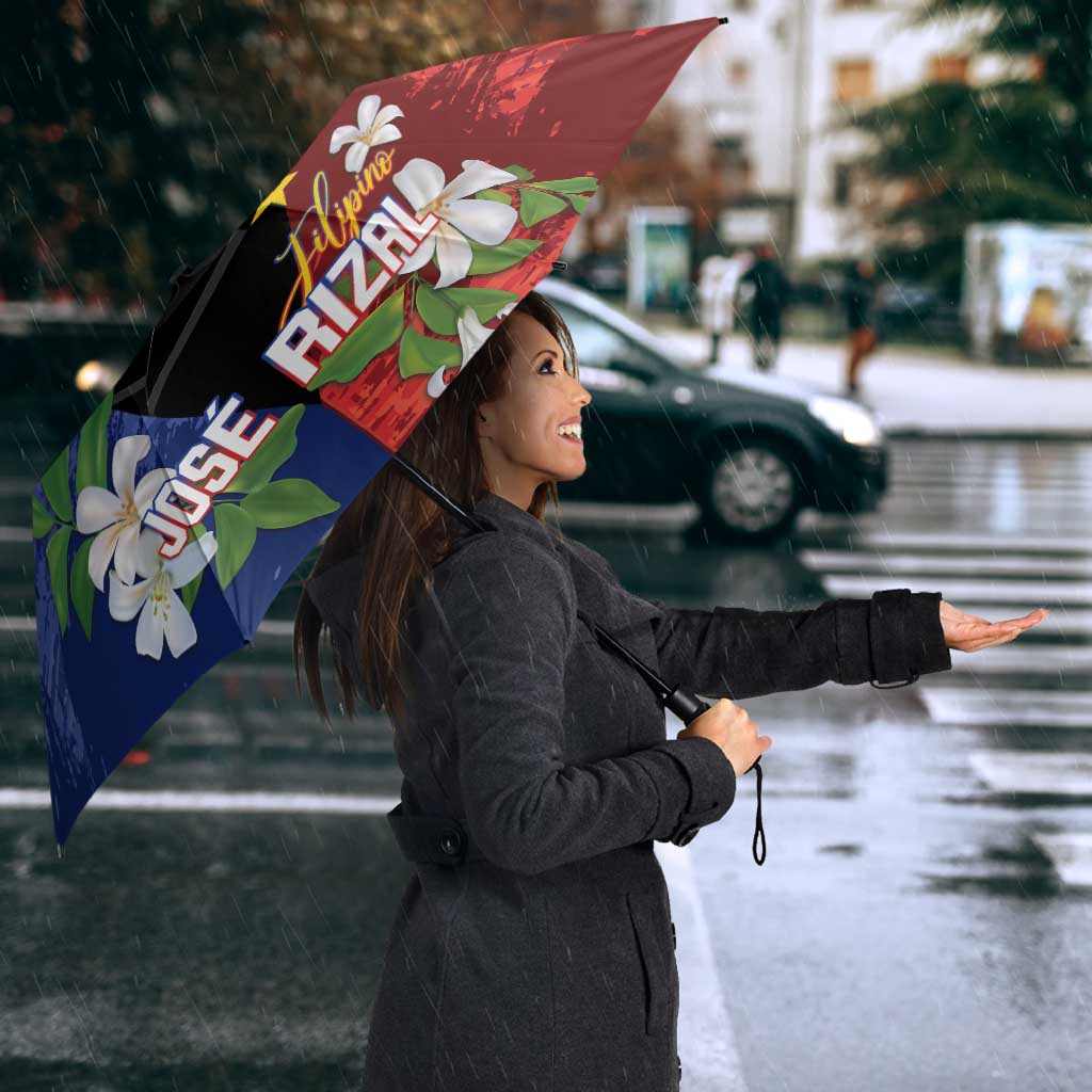 Philippines Rizal Day Umbrella Filipino Sampaguita Grunge Style - Polynesian Pride