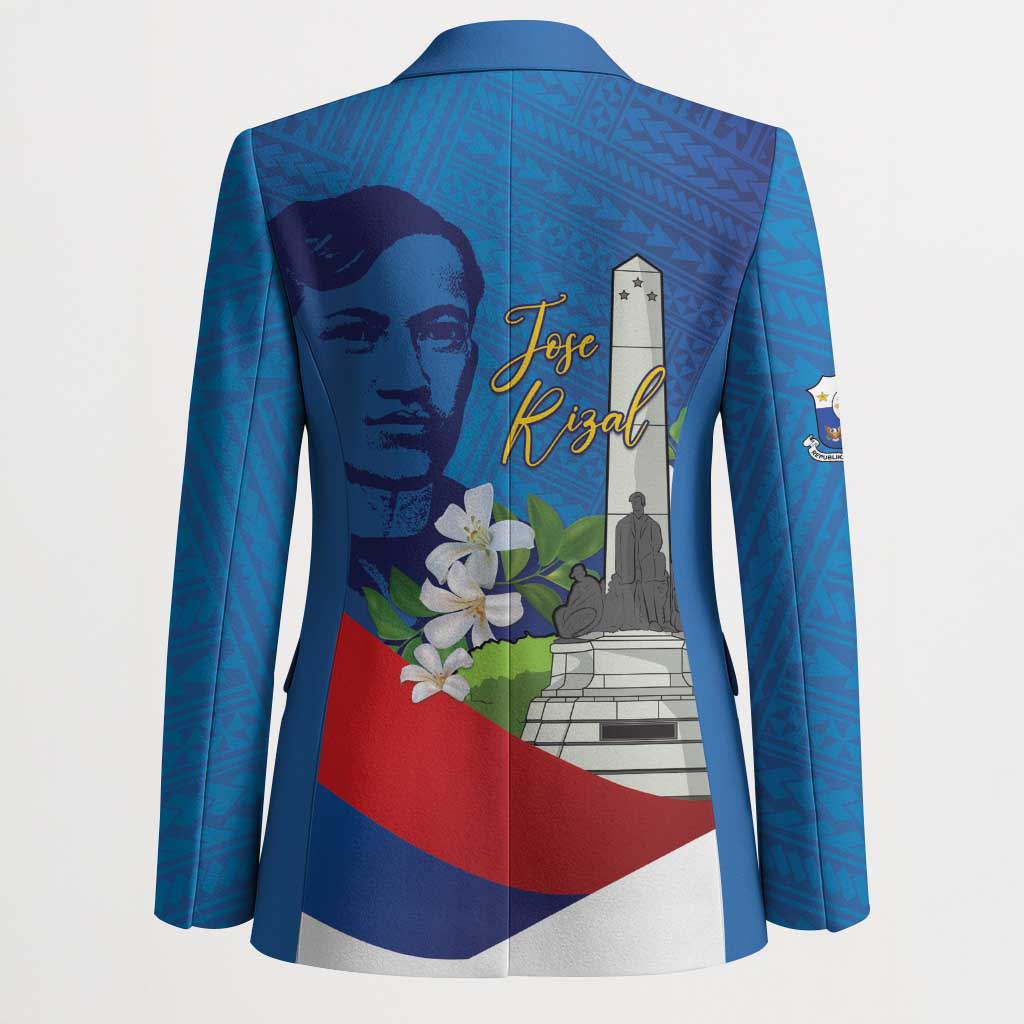 Philippines Rizal Day Blazer Filipino Motto Stella Polynesian Pattern - Polynesian Pride