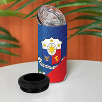 Philippines Rizal Day 4 in 1 Can Cooler Tumbler Filipino Motto Stella Polynesian Pattern - Polynesian Pride