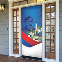 Philippines Rizal Day Door Cover Filipino Motto Stella Polynesian Pattern - Polynesian Pride