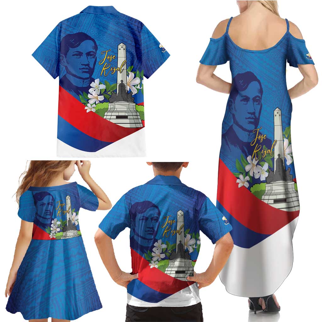 Philippines Rizal Day Family Matching Summer Maxi Dress and Hawaiian Shirt Filipino Motto Stella Polynesian Pattern - Polynesian Pride