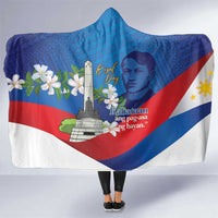Philippines Rizal Day Hooded Blanket Filipino Motto Stella Polynesian Pattern - Polynesian Pride