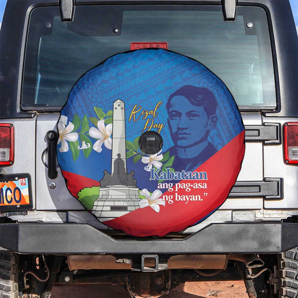 Philippines Rizal Day Spare Tire Cover Filipino Motto Stella Polynesian Pattern - Polynesian Pride