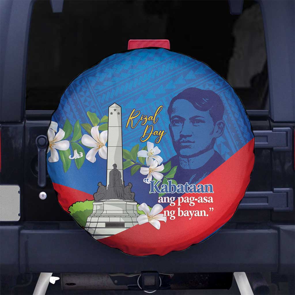 Philippines Rizal Day Spare Tire Cover Filipino Motto Stella Polynesian Pattern - Polynesian Pride