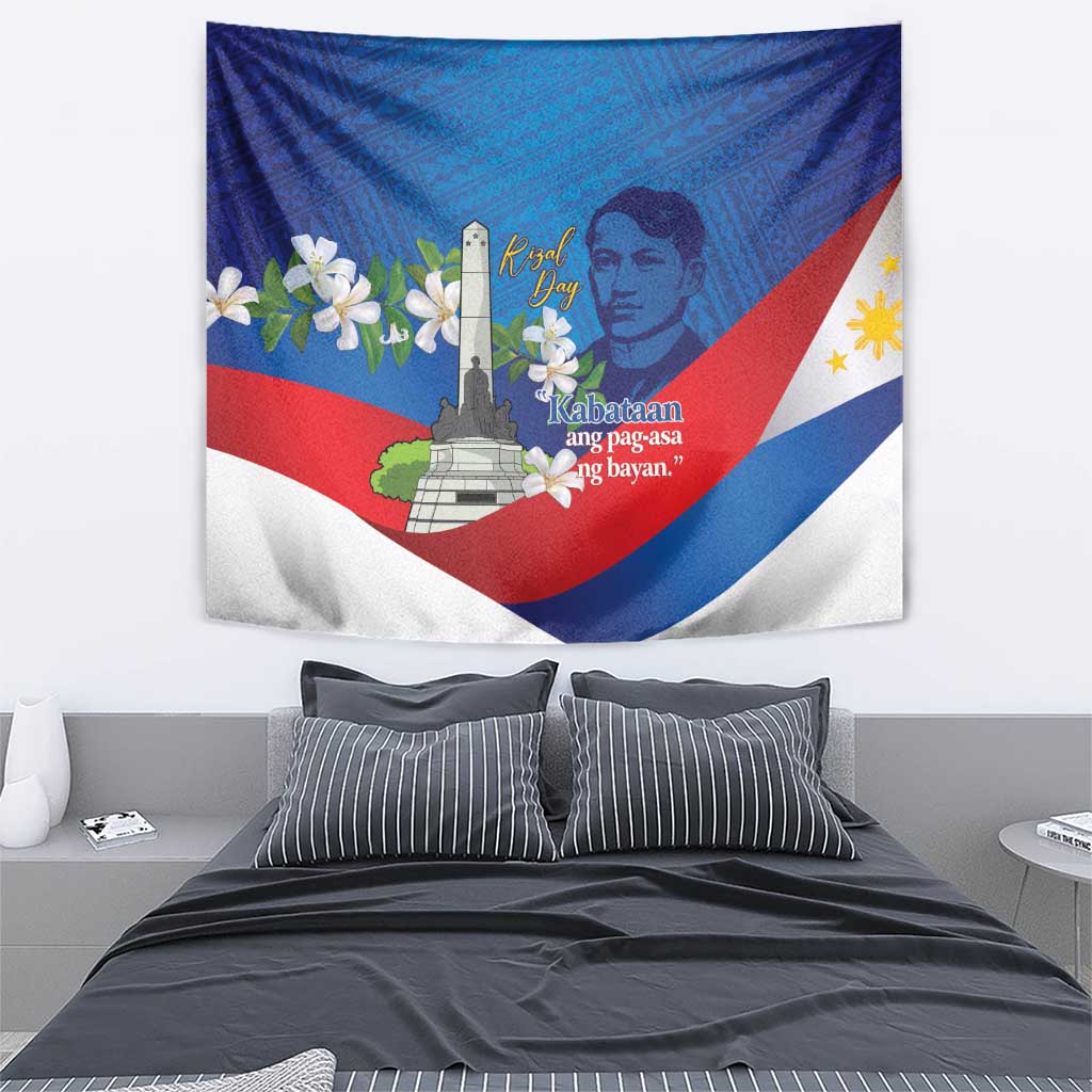 Philippines Rizal Day Tapestry Filipino Motto Stella Polynesian Pattern - Polynesian Pride