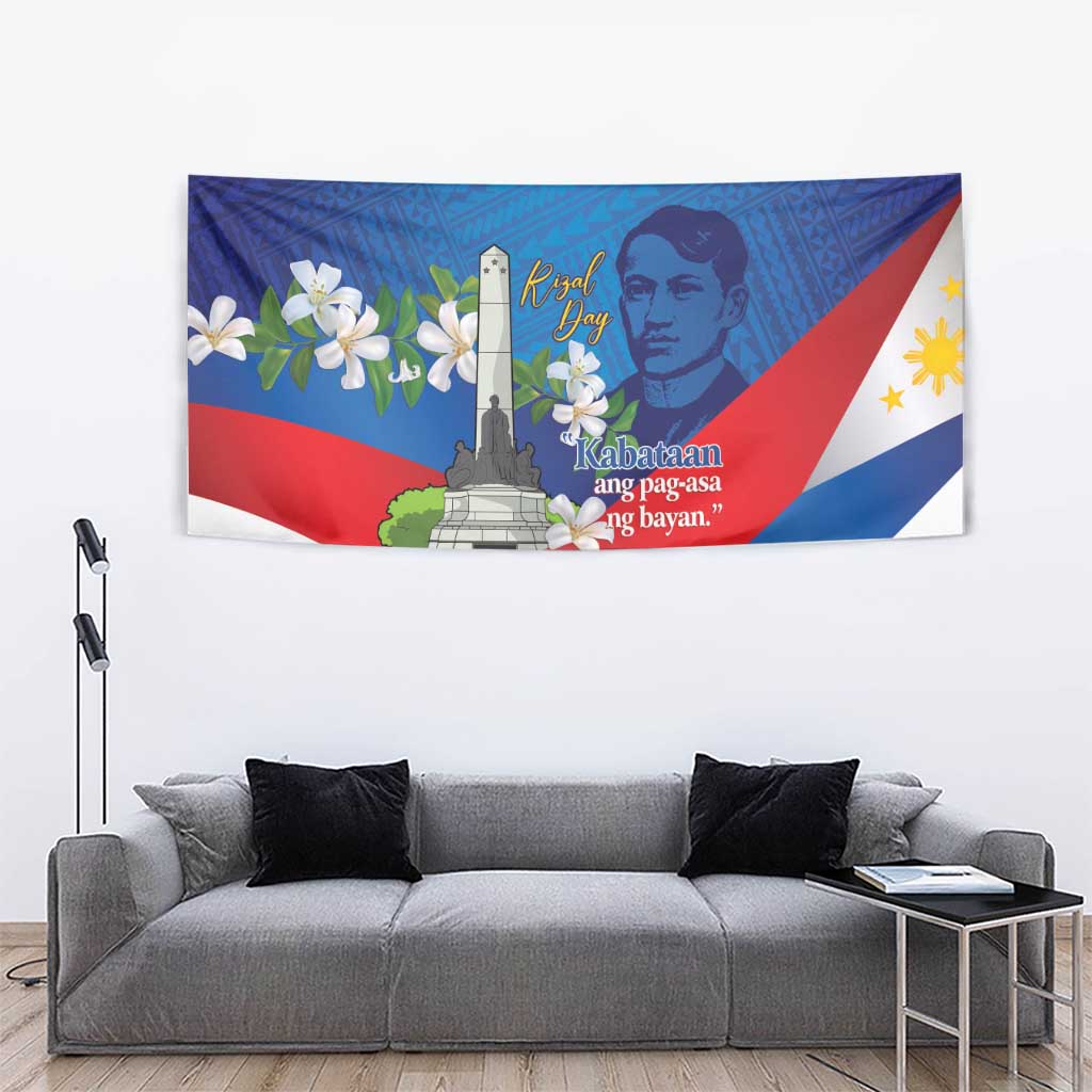 Philippines Rizal Day Tapestry Filipino Motto Stella Polynesian Pattern - Polynesian Pride