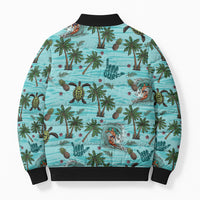 Aloha Hawaii Surfing Tropical Seamless Bomber Puffer Jacket LT14 - Polynesian Pride