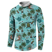 Aloha Hawaii Surfing Tropical Seamless Button Sweatshirt LT14 - Polynesian Pride