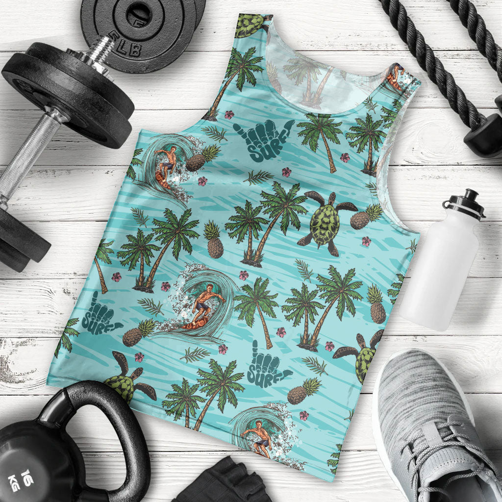 Aloha Hawaii Surfing Tropical Seamless Men Tank Top LT14 - Polynesian Pride