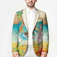 Surfing Paradise Hawaii Blazer Tropical Flowers Beachy Vibes LT14 - Polynesian Pride
