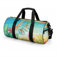 Surfing Paradise Hawaii Duffle Bag Tropical Flowers Beachy Vibes LT14 - Polynesian Pride