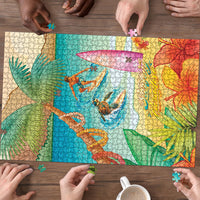 Surfing Paradise Hawaii Puzzle Tropical Flowers Beachy Vibes LT14 - Polynesian Pride