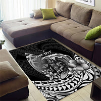 Hawaii Surfing Personalized Area Rug Born To Surf Tiki Hawaiian Pattern LT14 - Polynesian Pride