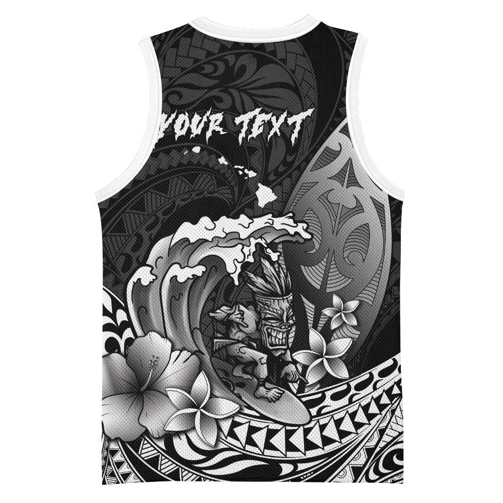 Hawaii Surfing Personalized Basketball Jersey Born To Surf Tiki Hawaiian Pattern LT14 - Polynesian Pride