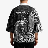 Hawaii Surfing Personalized Kimono Born To Surf Tiki Hawaiian Pattern LT14 - Polynesian Pride