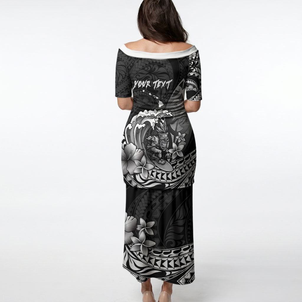 Hawaii Surfing Personalized Puletasi Born To Surf Tiki Hawaiian Pattern LT14 - Polynesian Pride