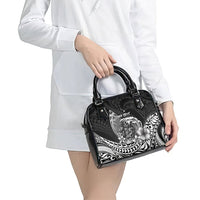 Hawaii Surfing Personalized Shoulder Handbag Born To Surf Tiki Hawaiian Pattern LT14 - Polynesian Pride