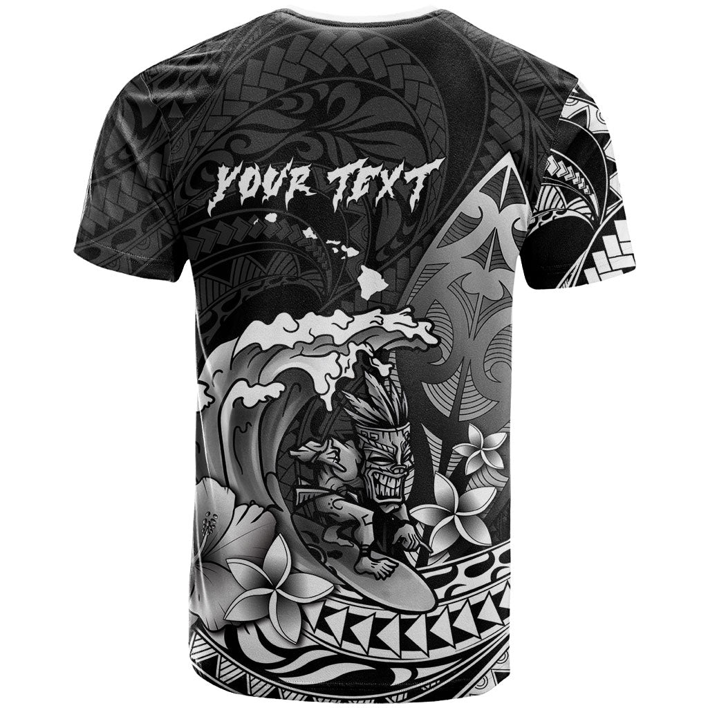 Hawaii Surfing Personalized T Shirt Born To Surf Tiki Hawaiian Pattern LT14 - Polynesian Pride