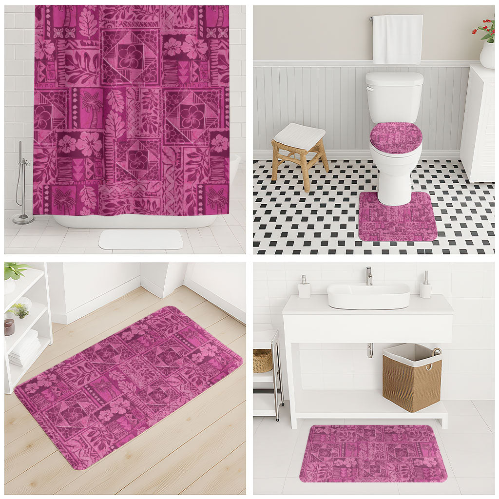 Hawaii Rainforest Beach Tropical Flowers Bathroom Set