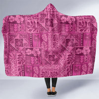 Hawaii Rainforest Beach Tropical Flowers Hooded Blanket LT14 One Size Pink - Polynesian Pride