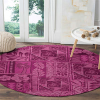 Hawaii Rainforest Beach Tropical Flowers Round Carpet LT14 - Polynesian Pride