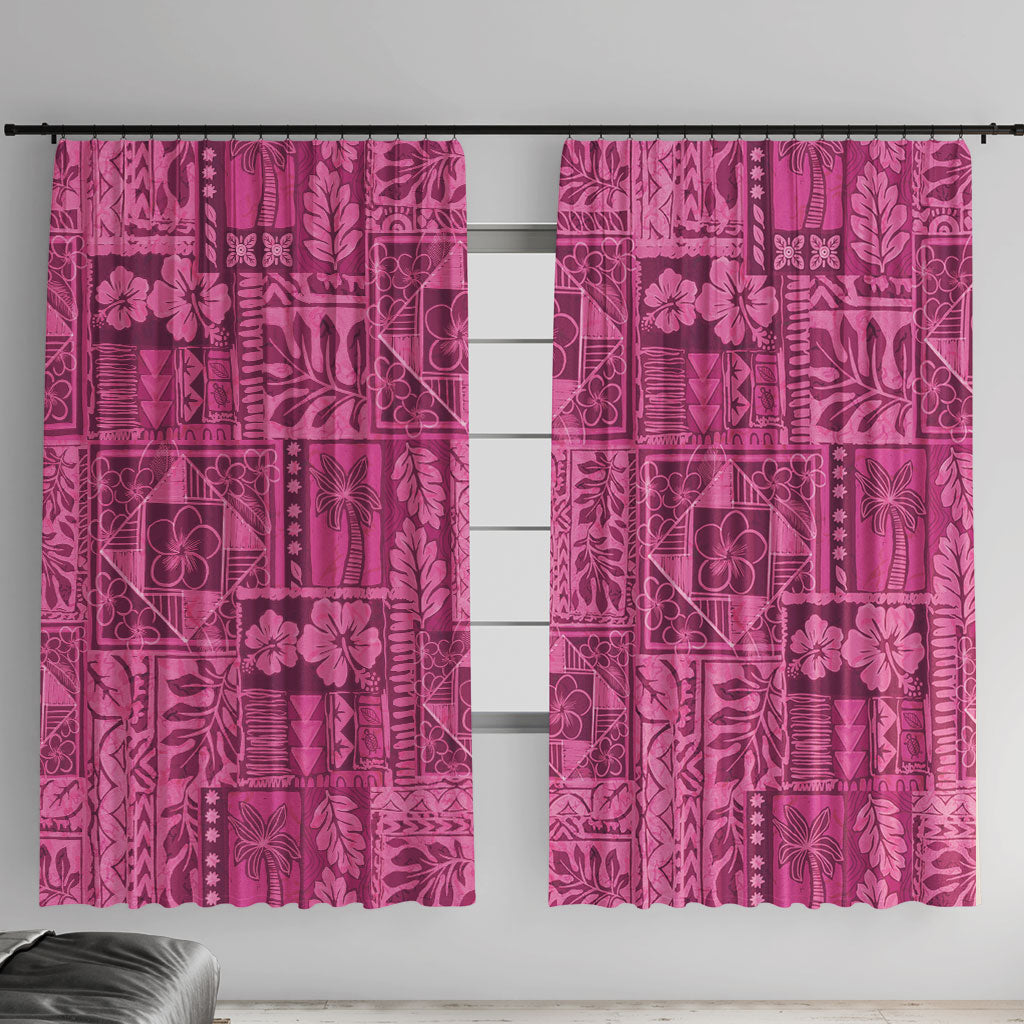 Hawaii Rainforest Beach Tropical Flowers Window Curtain