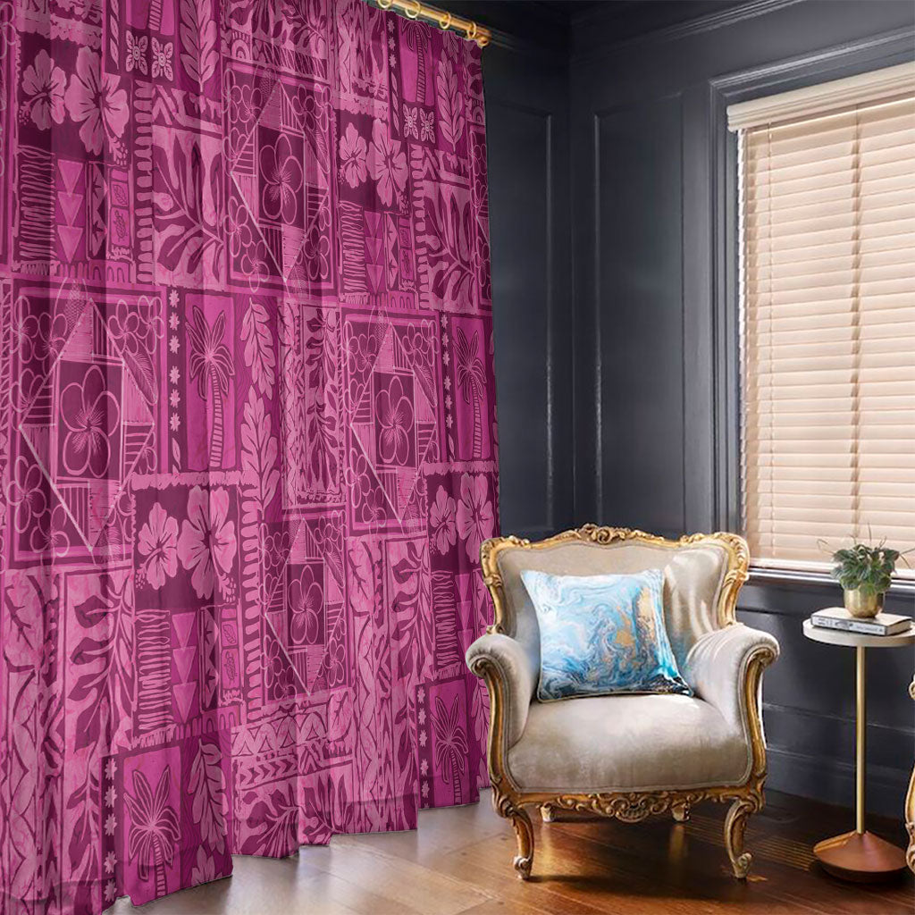 Hawaii Rainforest Beach Tropical Flowers Window Curtain LT14 - Polynesian Pride