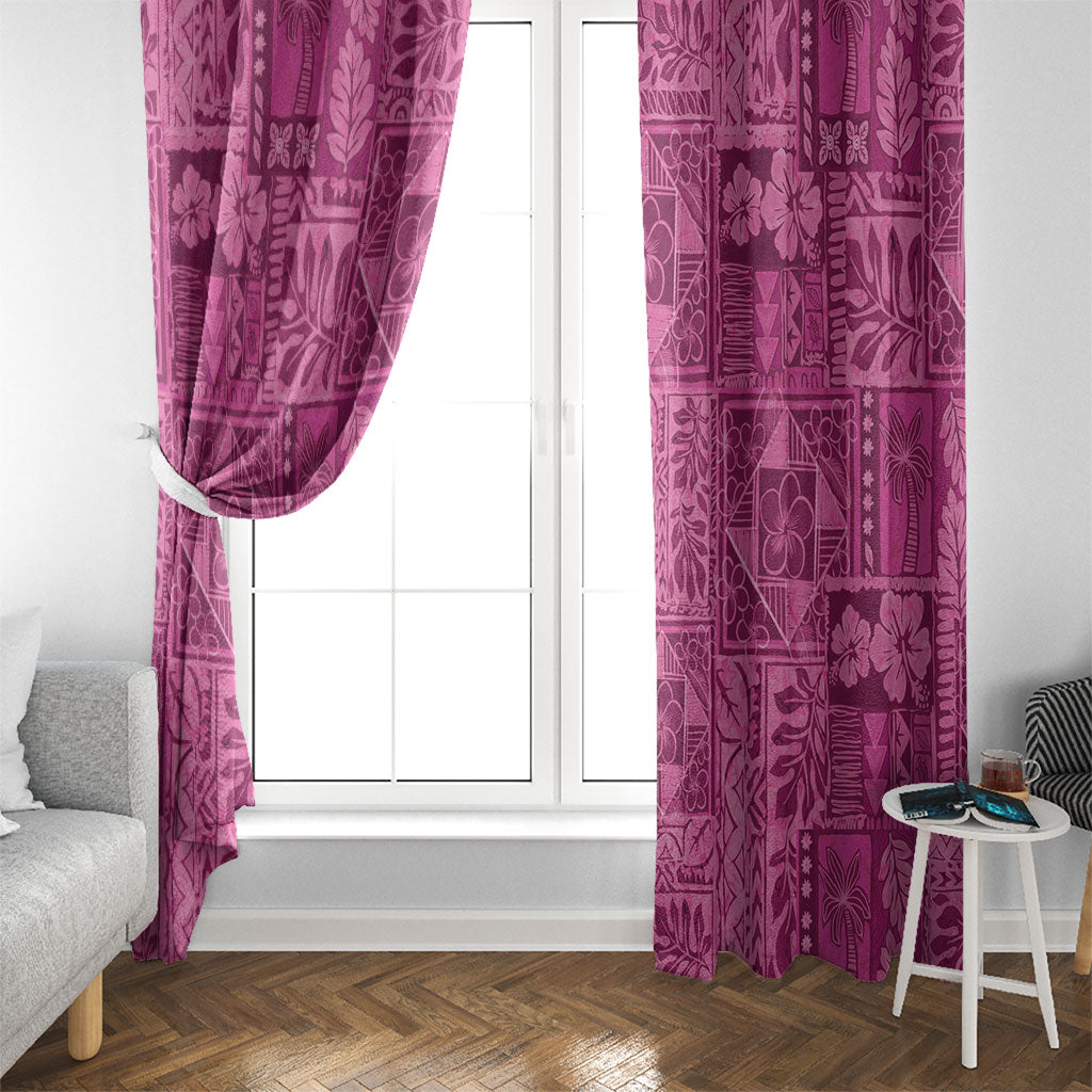 Hawaii Rainforest Beach Tropical Flowers Window Curtain LT14 - Polynesian Pride