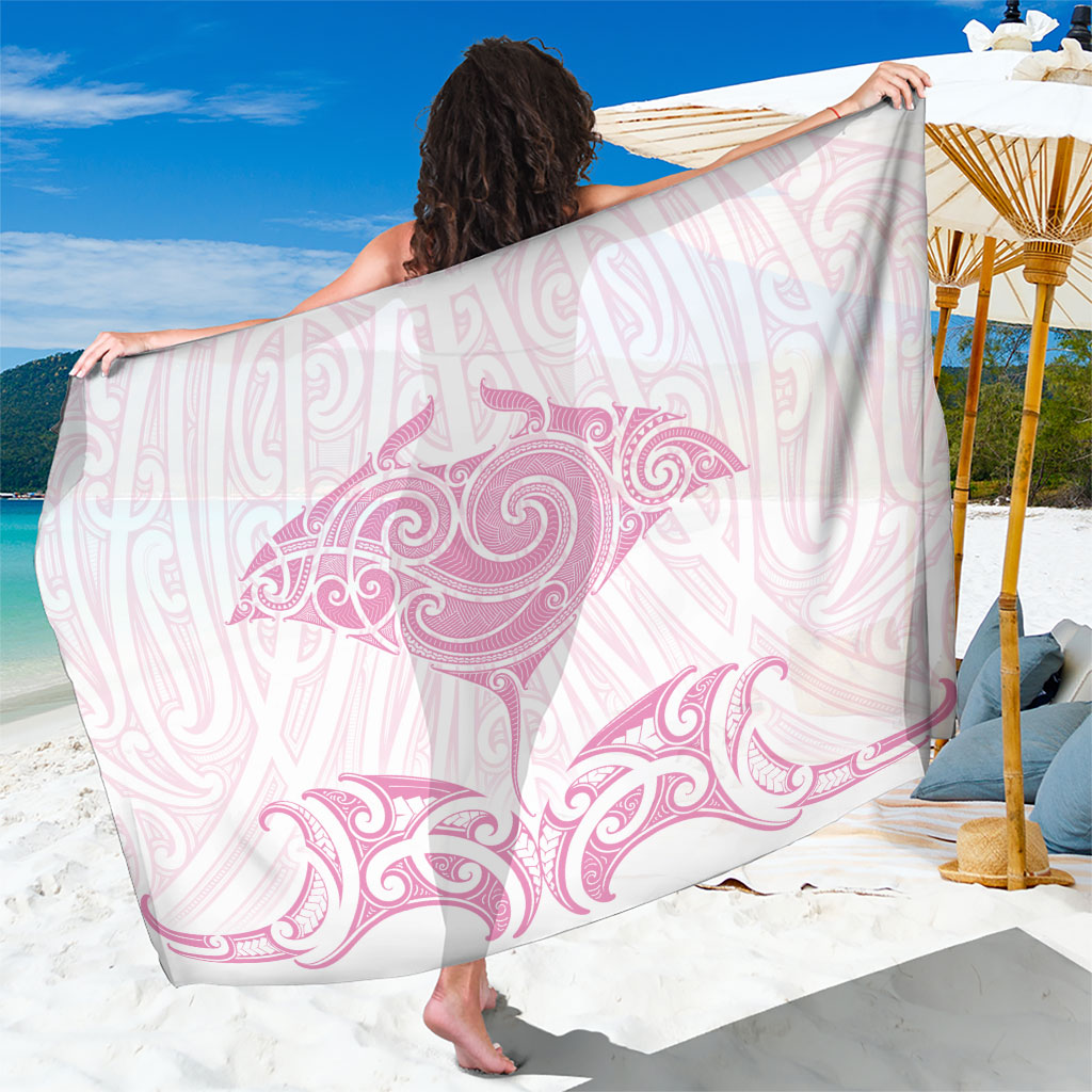 New Zealand Manta Ray Tattoo Sarong Aotearoa Maori Haehae Pink LT14 One Size 44 x 66 inches Pink - Polynesian Pride
