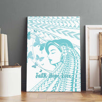 Polynesia Cervical Cancer Awareness Month Canvas Wall Art Polynesian Women Faith Hope Love! LT14 - Polynesian Pride