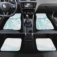 Polynesia Cervical Cancer Awareness Month Car Mats Polynesian Women Faith Hope Love! LT14 Set 4pcs White - Polynesian Pride