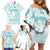 Polynesia Cervical Cancer Awareness Month Family Matching Off Shoulder Short Dress and Hawaiian Shirt Polynesian Women Faith Hope Love!