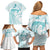 Polynesia Cervical Cancer Awareness Month Family Matching Off Shoulder Short Dress and Hawaiian Shirt Polynesian Women Faith Hope Love!