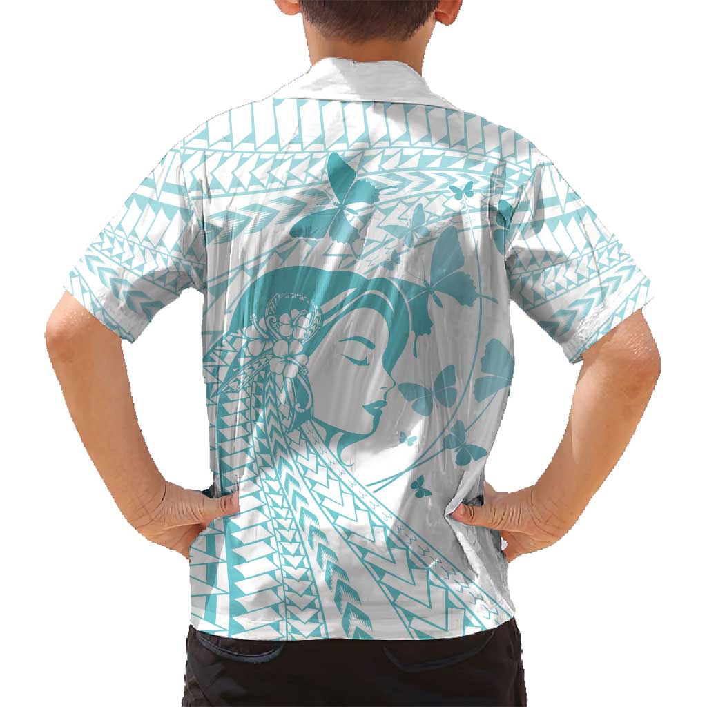 Polynesia Cervical Cancer Awareness Month Family Matching Tank Maxi Dress and Hawaiian Shirt Polynesian Women Faith Hope Love!