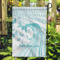 Polynesia Cervical Cancer Awareness Month Garden Flag Polynesian Women Faith Hope Love! LT14 Garden Flag White - Polynesian Pride