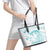 Polynesia Cervical Cancer Awareness Month Leather Tote Bag Polynesian Women Faith Hope Love!