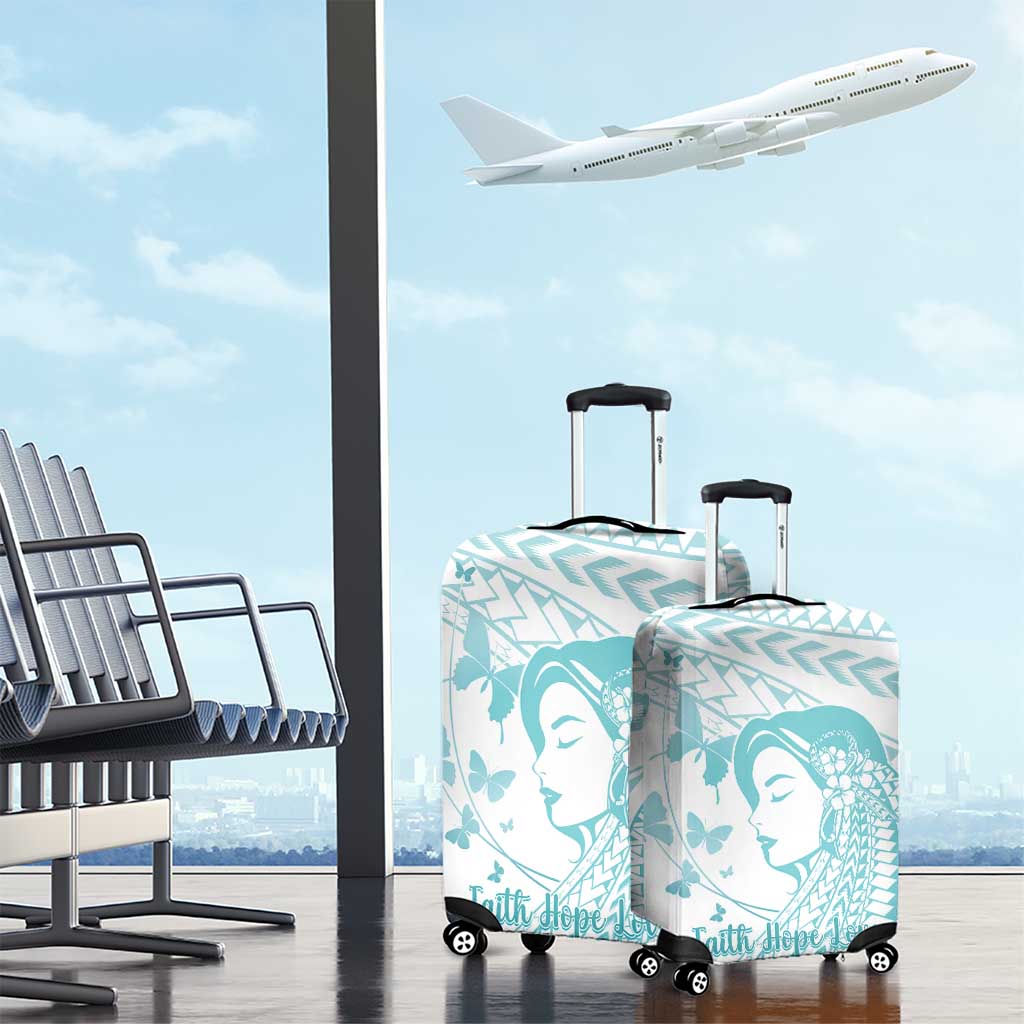 Polynesia Cervical Cancer Awareness Month Luggage Cover Polynesian Women Faith Hope Love!