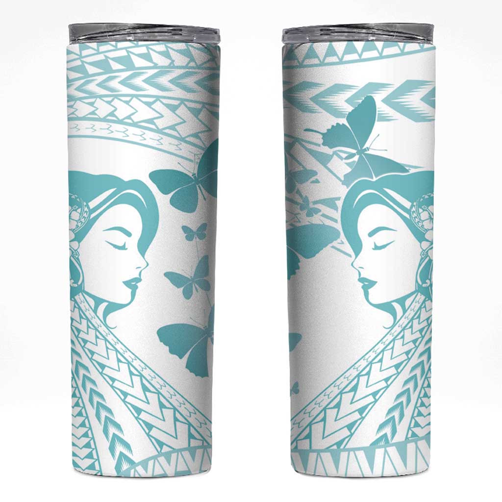 Polynesia Cervical Cancer Awareness Month Skinny Tumbler Polynesian Women Faith Hope Love!