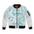 Polynesia Cervical Cancer Awareness Month Sleeve Zip Bomber Jacket Polynesian Women Faith Hope Love!