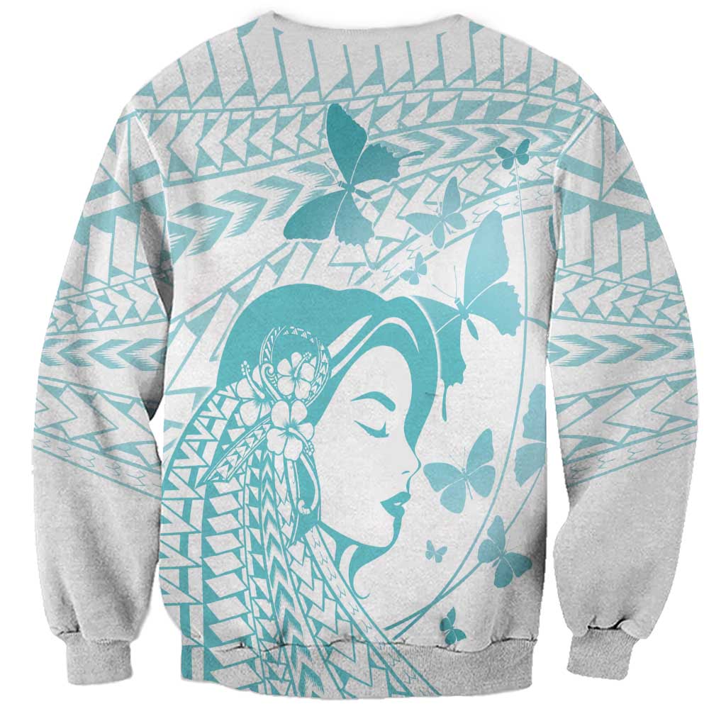 Polynesia Cervical Cancer Awareness Month Sweatshirt Polynesian Women Faith Hope Love! LT14 - Polynesian Pride