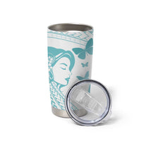 Polynesia Cervical Cancer Awareness Month Tumbler Cup Polynesian Women Faith Hope Love! LT14 - Polynesian Pride